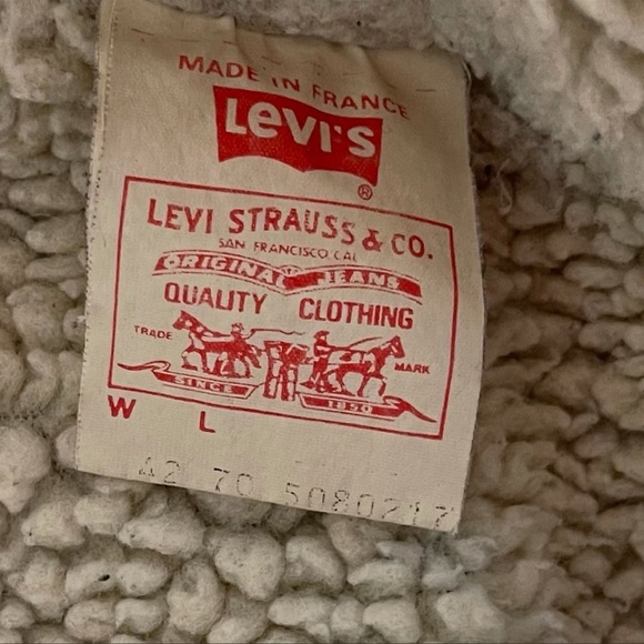 🔴SOLD🔴Levi’s 1980s Sherpa DESTROYED Trucker Jacket Size Large - Picture 10 of 11
